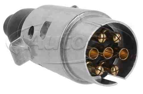Zástrčka elektrická 12V/16A 7pin kovová - německá