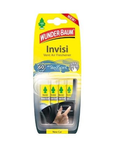 Osvěžovač vzduchu do auta WUNDER BAUM INVISI New Car - sada 4 ks