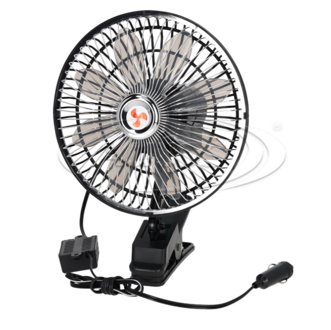 Ventilátor 12V / 200mm - 21W/8 lopatek s klipem, kabel 1,2m