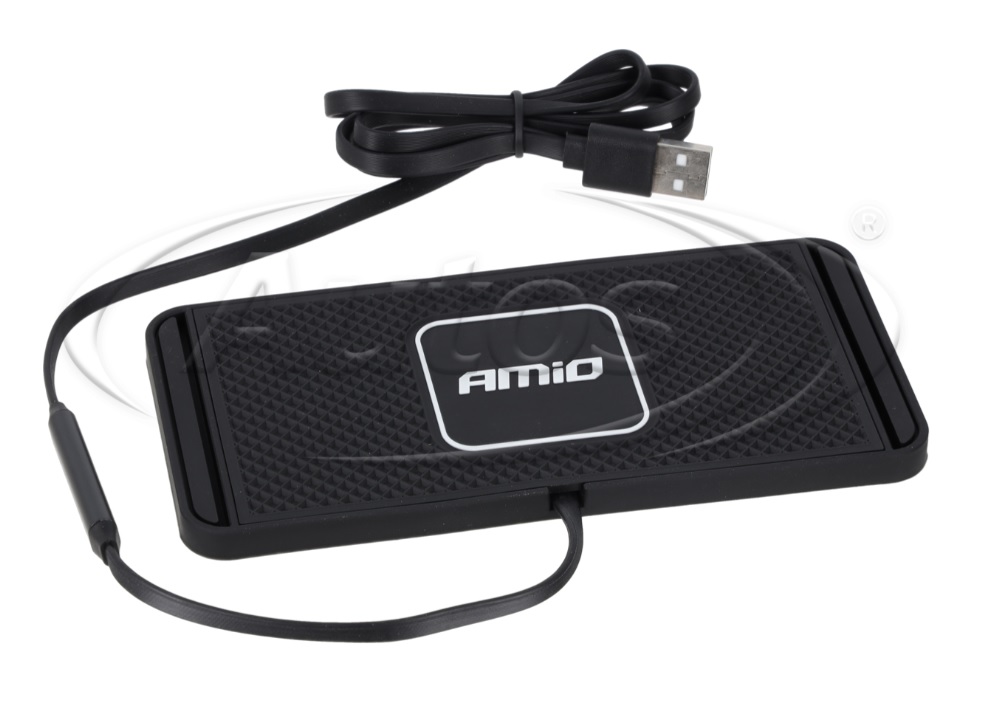 Nabíječka indukční AMIO USB-A / 15W - výstup 3000mAh