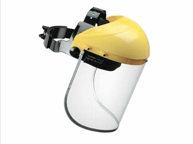 Kryt obličeje B1 z ABS kompletní, žlutý / přizpůsobení obvodu hlavy/ zdvihání krytu