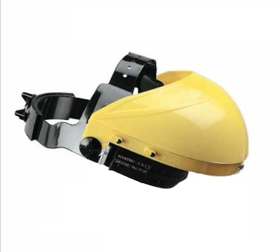 Kryt obličeje B1 z ABS bez štítu, žlutý / přizpůsobení obvodu hlavy/ zdvihání krytu