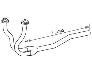 Trubka výfuku přední 790mm MAN L02/03/04//6/8/9/10 Euro 1