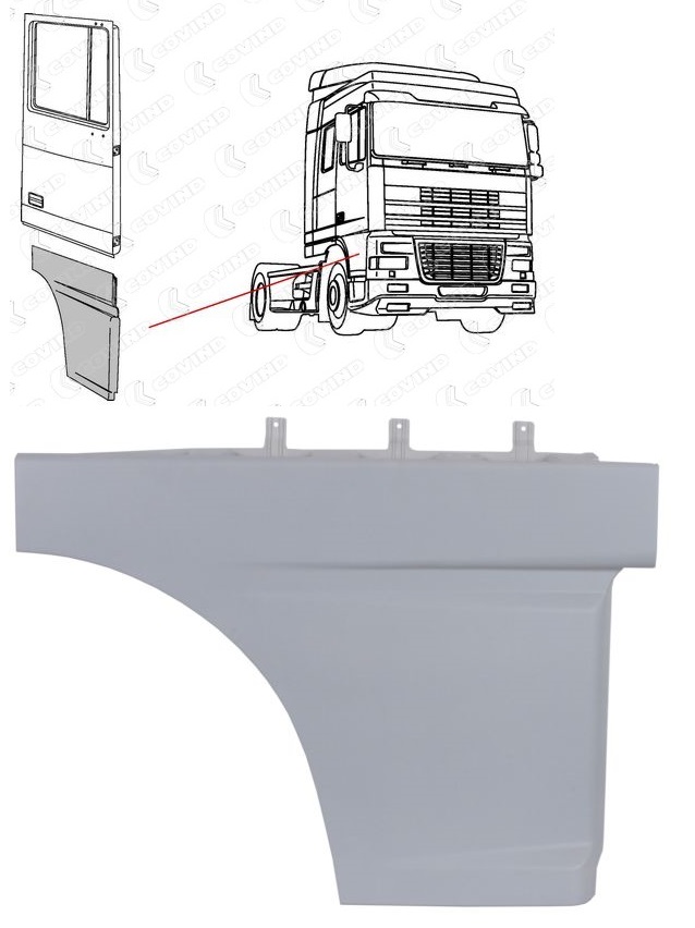 Prodloužení dveří P DAF 105XF, XF95, 95XF série II