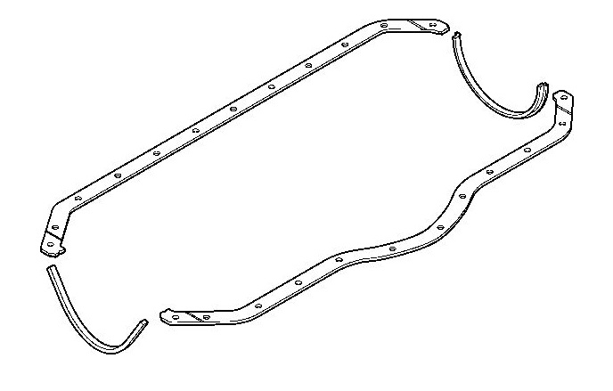 Těsnění olejové vany - sada MERCEDES 1000/1100/1500 MERCEDES-TRAC OM366/A/LA, OM 353.985