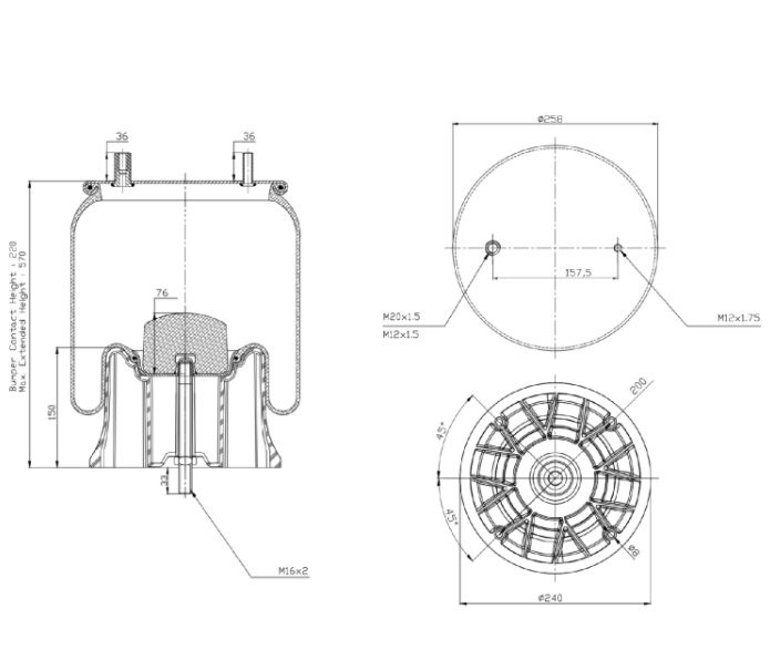 Vlnovec pérování kompletní  - plastový zvon ZN P SAF IU33/2510 43Q 2619IL