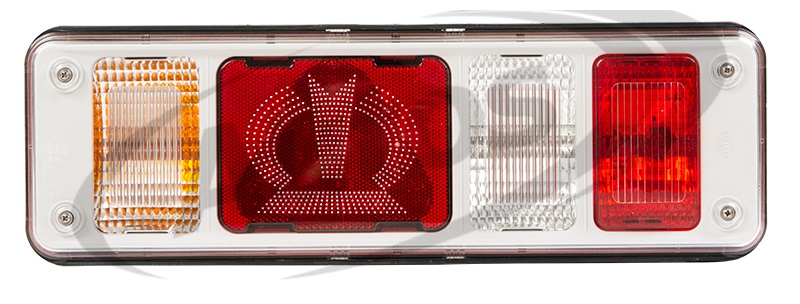 Svítilna zadní 8- dílná bez poziční svítilny L LED KRONE