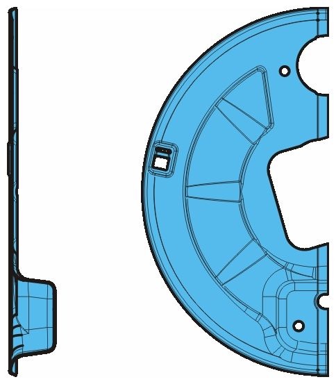 Plech kola krycí vnitřní - horní L BPW SN4218