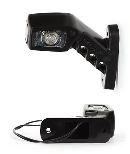 Svítilna poziční - tykadlo L 12V/24V LED č/b/o krátká, kabel 0,28m