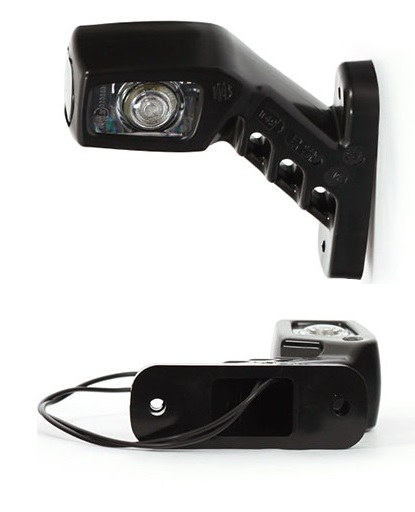 Svítilna poziční - tykadlo L 12V/24V LED č/b krátká, kabel 0,28m