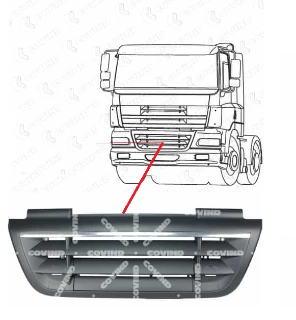 Maska kabiny - přední spodní DAF CF85 IV