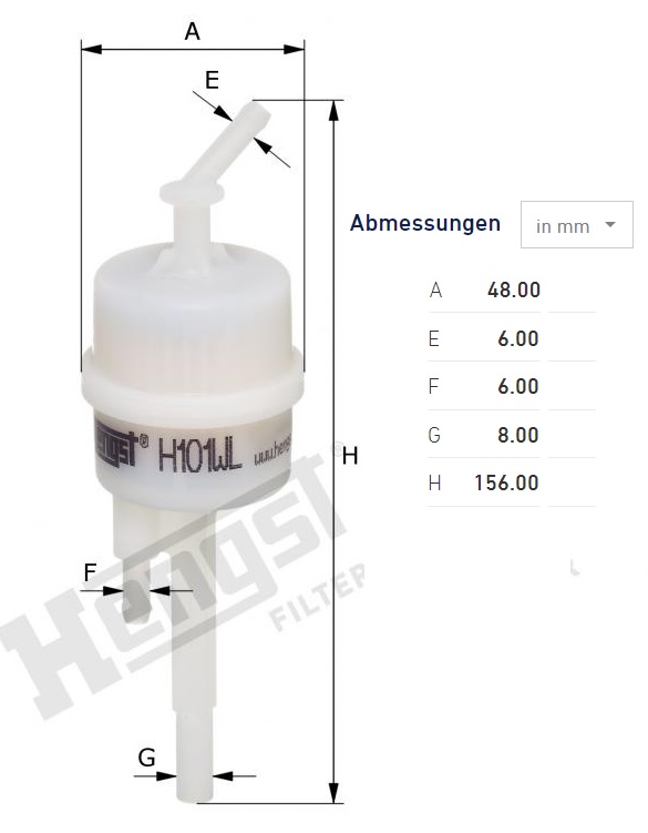 Filtr paliva v palivové nádrži RVI Premium 2, VOLVO FH od 2005, FE/FL II od 2006, FE II 