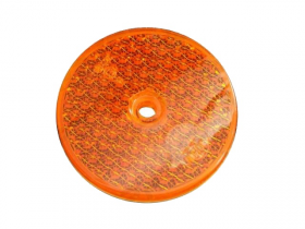 Odrazka oranžová prům.80 samolepící s otvorem