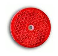 Odrazka červená prům.80 samolepící s otvorem