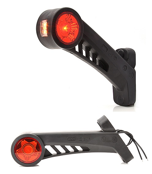 Svítilna poziční - tykadlo L 12V/24V LED č/b/o, kabel 0,22m