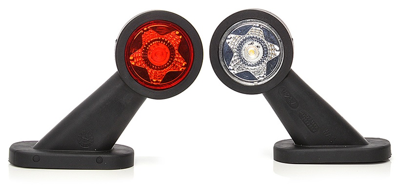 Svítilna poziční - tykadlo L 12V/24V LED č/b krátká, kabel 0,29m