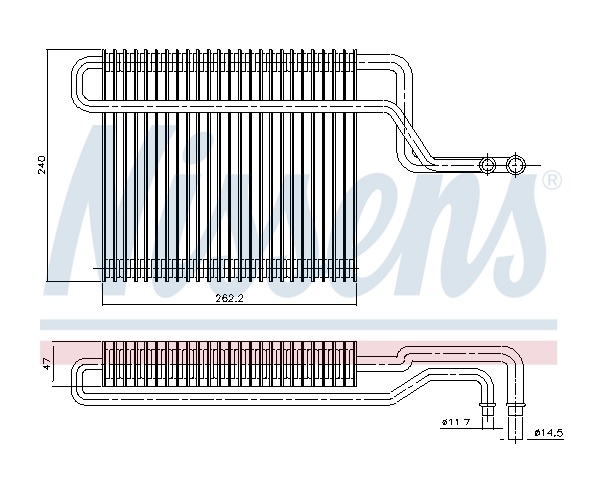 Výparník klimatizace MERCEDES Atego 2, Axor 2 OM 900, OM 904, OM 906, OM 924, OM 925,