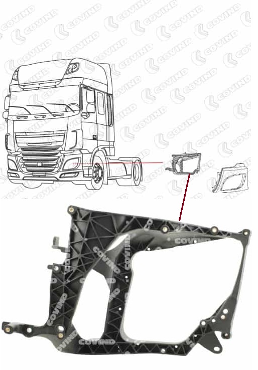 Držák hlavního světlometu L DAF XF106, CF Euro 6