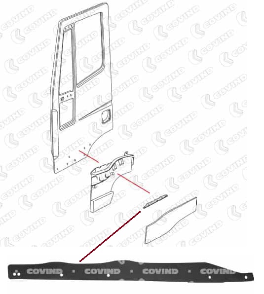 Těsnění prodloužení dveří L/P IVECO AS Stralis Euro 6 od 2013