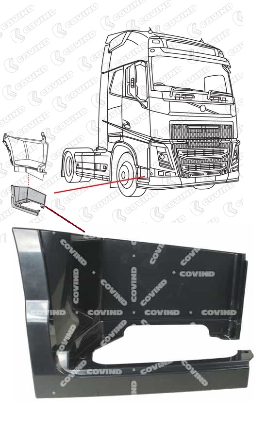 Schod kabiny spodní P VOLVO FH Euro 6 od 2014