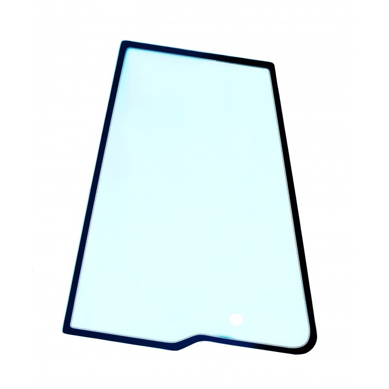 Sklo dveří zelené horní L 570/395x1080 JCB 3CX 4CX kabina P12 do čísla  480988