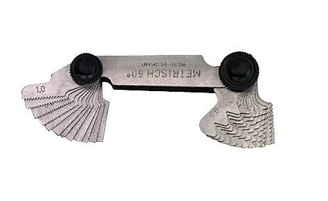 Měrky závitové 24 ks, typ závitu M, rozsah 0,25 - 6,00 mm