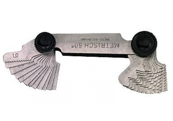 Měrky závitové 55 ks, typ závitu M/UNC, rozsah 0,25 - 6,00 mm