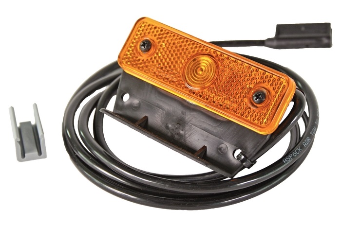 Svítilna poziční 24V/4W/95x30 LED oranžová s držákem a kabelem 1,5m