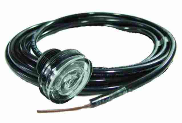 Svítilna poziční bílá LED 12/24V MONOPOINT II ADR s kabelem 3,5m 