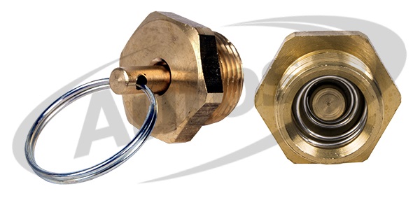 Ventil odvodňovací vzduchojemu M22x1,5 přetlak 0-0,8Mpa mosaz