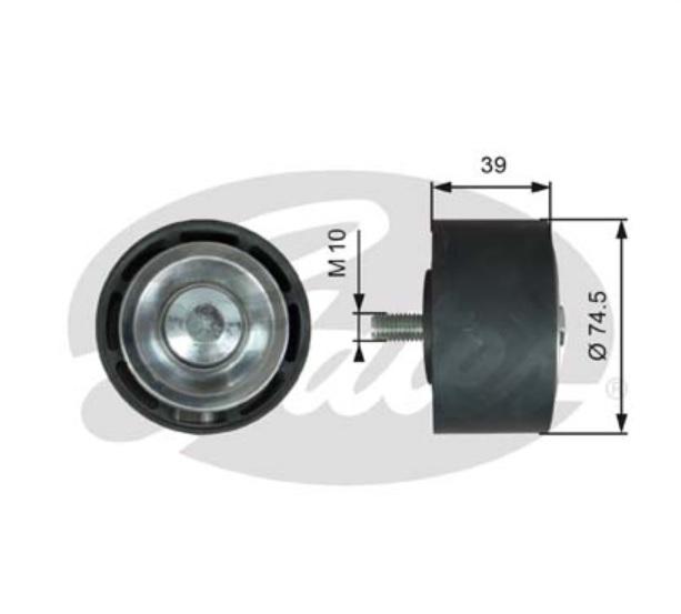 Kladka napínače řemene 74,5x39/M10 SCANIA P,G,R,T DC07.101-OC9.G05 od 02.2004