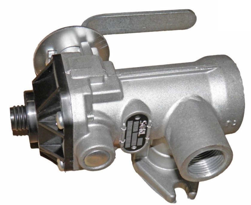 Ventil regulace brzdné síly s pákou 4-cestný M22x1,5/ 2,1bar - 4,0bar SCHMITZ, KRONE