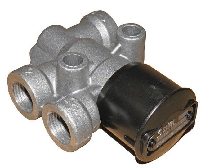 Ventil odbržďovací 2xM16x1,5 - černá rukojeť IVECO, DAF, SCANIA