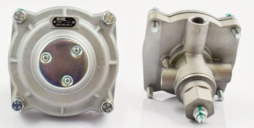 Brzdič přívěsu vlečka 3xM22x1,5/ 5,2 bar AGRO, FENDT, CASE