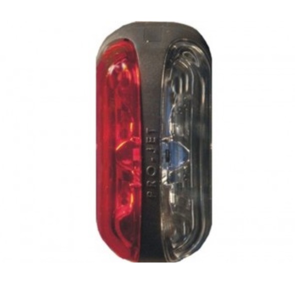 Svítilna poziční PRO-JET 12V/24V - 1W LED č/ž/b s kabelem 1,75m bez koncovky