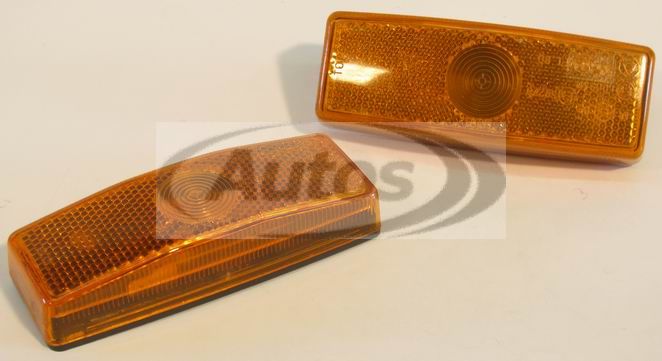 Svítilna poziční RINDER 12V/24V 5W/110x46x26 oranžová boční bez držáku