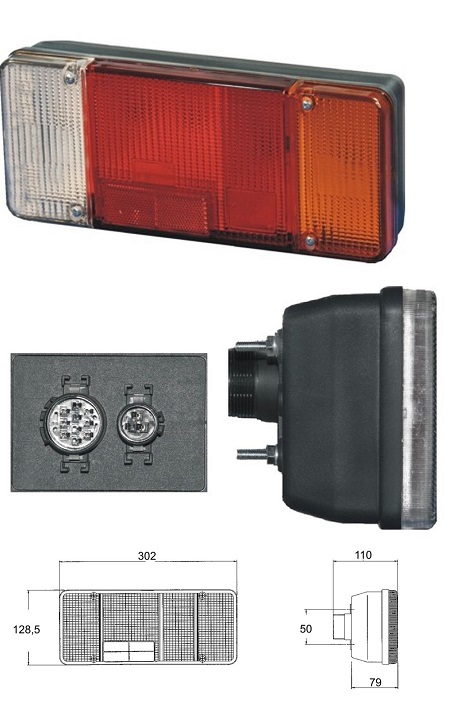 Svítilna zadní 5-dílná P IVECO E.Cargo, Daily, Daily S2000