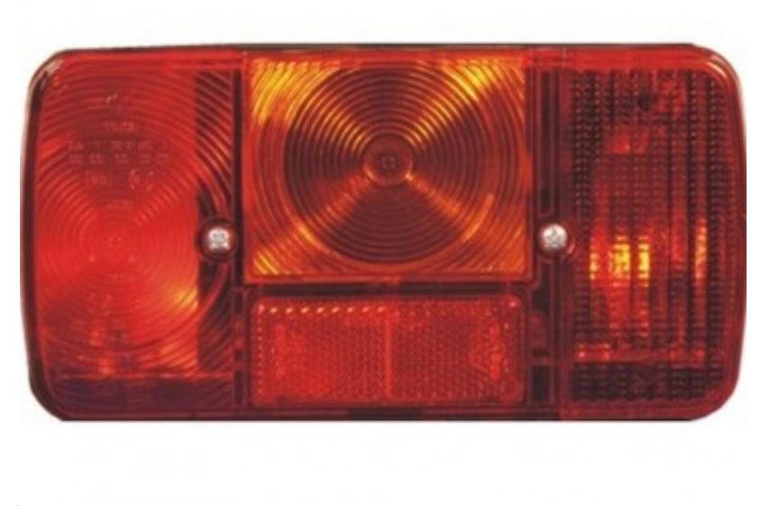 Kryt zadní svítilny 4-dílný 189,5x97x20 P s odrazkou