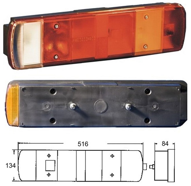 Svítilna zadní 7-dílná L/P VOLVO FH12,SCANIA