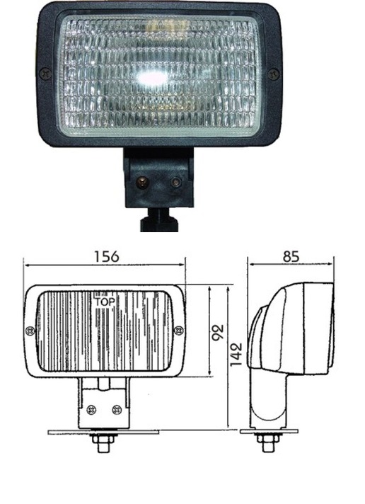 Světlomet pracovní H3 12V/24V 156x92