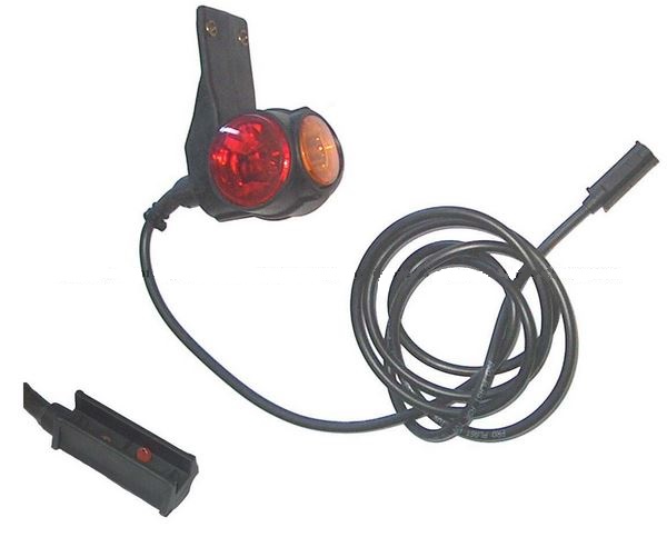 Svítilna poziční na gumě č/b/o LED L/P 12/24V SUPERPOINT III s kabelem a paticí QS150