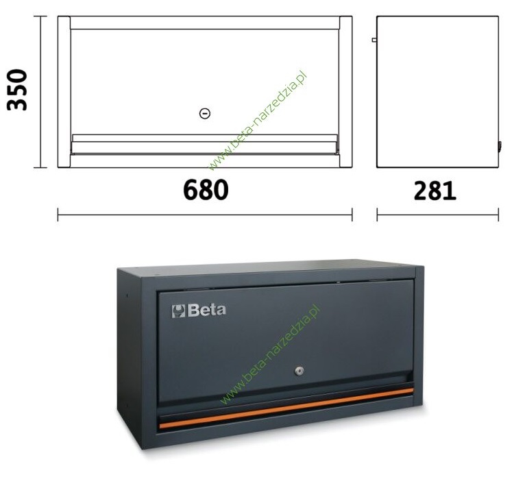 Skříňka dílenská - závěsná systém C45PRO BETA 4500