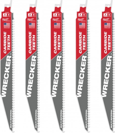 Plátek pilový do ocasky 230/6 Tpi WRECKER Carbide na kov,litinu a kalené spoje - sada 5 ks