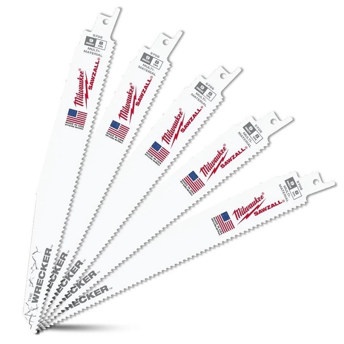 Plátek pilový do ocasky 230/3,2mm WRECKER na kov,měď a nerez - sada 5 ks 