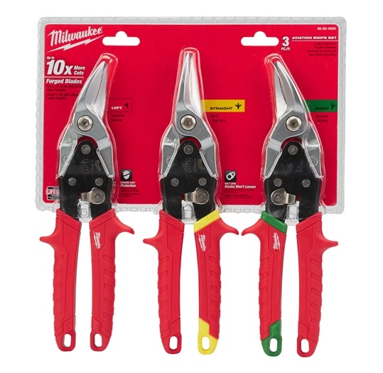 Nůžky na plech - sada 3 ks levé/ pravé/ rovné