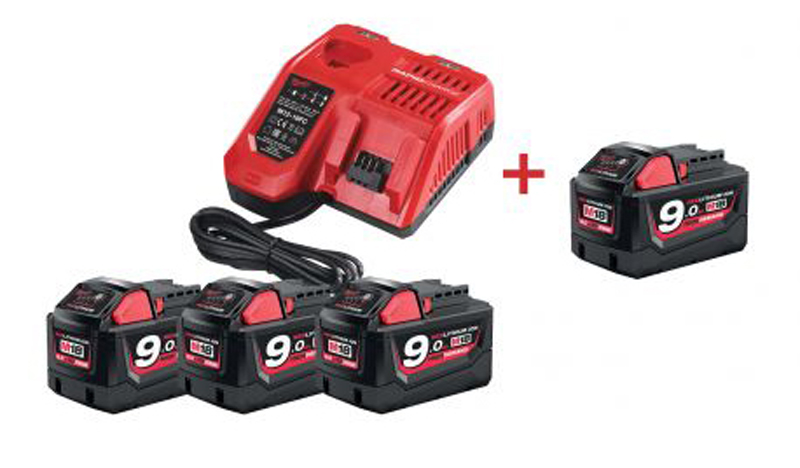 Sada AKU baterií 3x M18 9.0Ah s nabíječkou M12-18FC