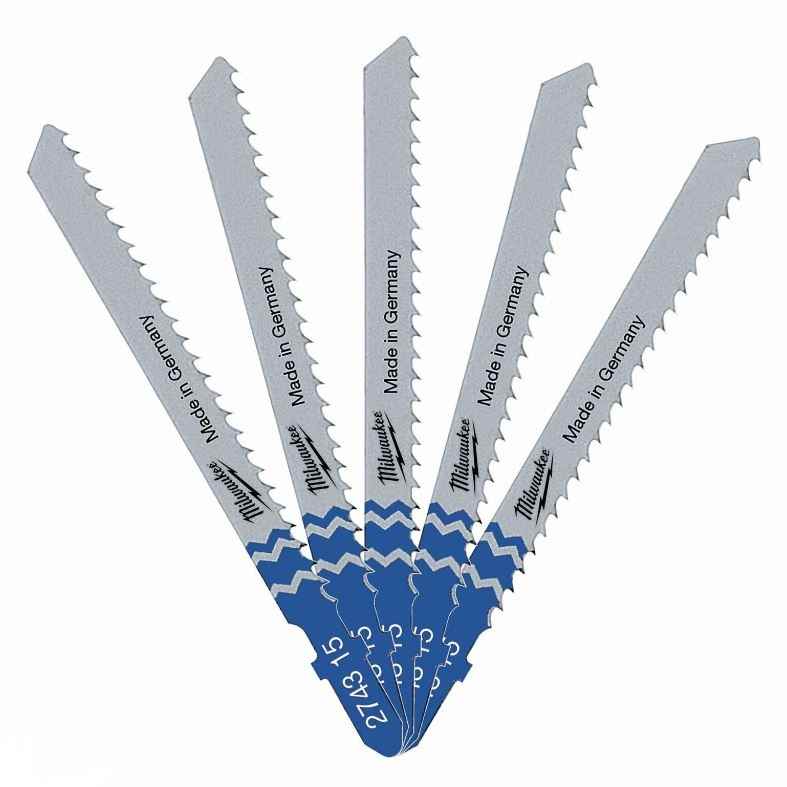 Plátek pilový pro přimočaré pily 75x3mm T127D na hliník- sada 5 ks