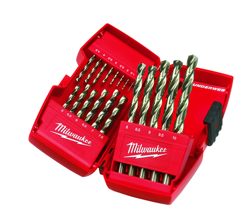 Vrták na kov - sada 1-10mm / 19 ks THUNDERWEB HSS-G / DIN 338