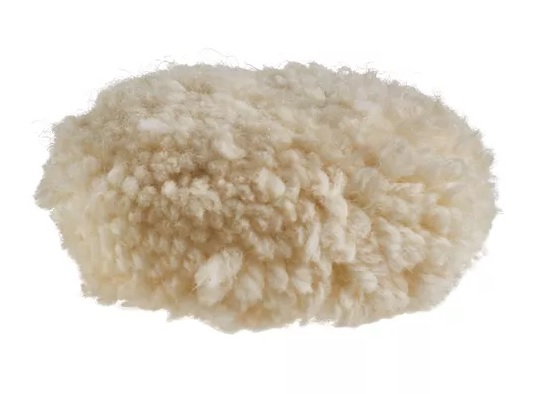 Polštářek leštící z jehněčí vlny pr.80mm pro systémy upevnění "HOOK AND LOOP"