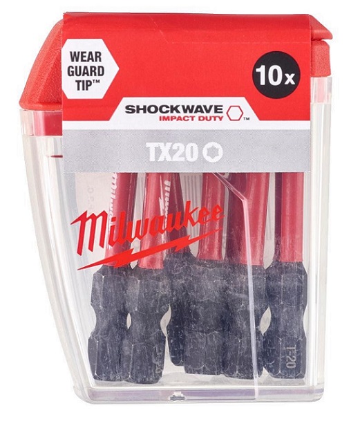 Sada torxních šroubovacích bitů SHOCKWAVE™ CD TX20/50mm - 10 ks